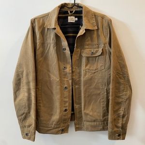 Flint and Tinder Flannel-Lined Waxed Trucker Jucket